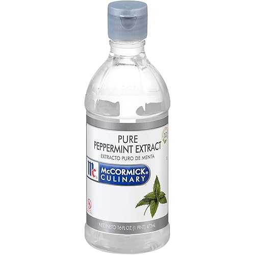 McCormick Culinary Pure Peppermint Extract、16液量オンス - 本物のペパーミントの葉から作られたペパーミントエキスの16液量オンスボトル1本、ミルクシェイク、コーヒー、カクテルなどに風味を加えます McCormick Culinary Pure Peppermint Extract, 16 fl