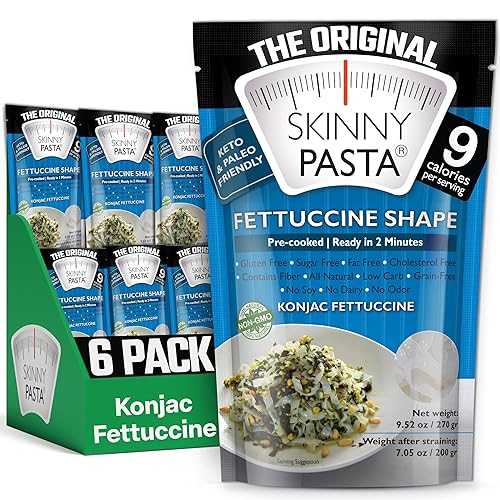 SKINNY PASTA Fettuccine - Healthy Konjac Shirataki Noodles, Low Carb Keto Pasta, Gluten Free, 6 Pack 7,054円