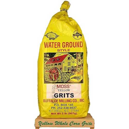 モスウォーターグラウンド イエローコーングリッツ 2ポンド Julia's Pantry Moss Water Ground Yellow Corn Grits 2 Lbs