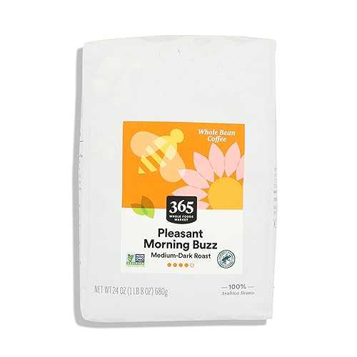 365 by Whole Foods Market, Pleasant Morning Buzz Whole Bean Coffee, Medium-Dark Roast, 24 Ounce