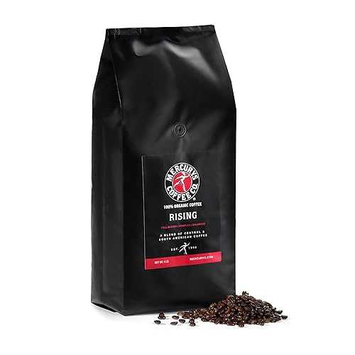 Mercurys Coffee Co. 100% オーガニック とんでもなく美味しい全粒コーヒー、5 ポンド袋 Mercurys Coffee Co. 100% Organic Rising Blend ? Full Bodied, Complex, Balanced Medium Dark Roast, Premium Arabica Coffee, Sustainably Sourc