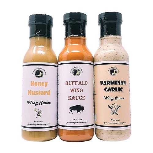 June Moon Spice Company Chicken Wing Sauce | Variety 3 Pack | Honey Mustard | Buffalo Wing | Parmesan Garlic | Crafted in Small Batches