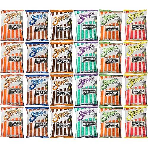 Zapp's ポテトチップス、ニューオーリンズケトルスタイル、究極のバラエティパック、1.5オンスバッグ（24個パック、合計36オンス） Zapp's Potato Chips, New Orleans Kettle Style, Ultimate Variety Pack, 1.5oz Bag (Pack of 24, Total of 36