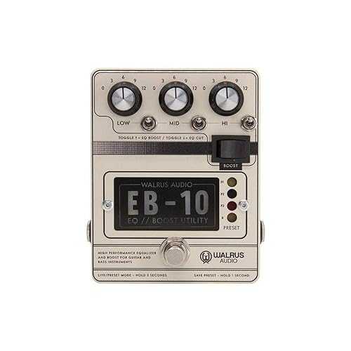 Walrus Audio EB-10 Preamp/EQ/Boost, Cream