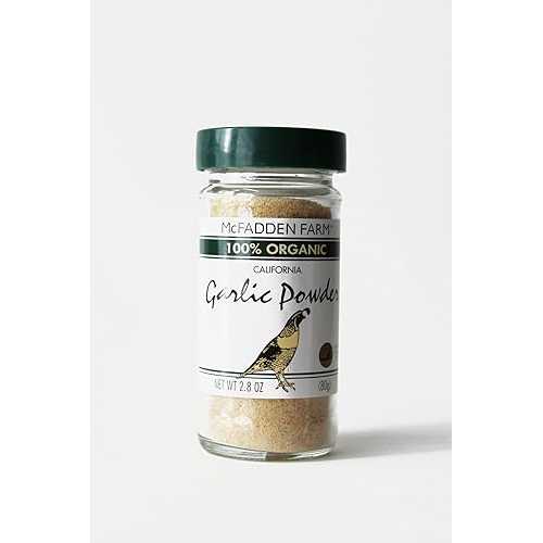 マクファデンファームのオーガニックガーリックパウダー McFadden Farm Organic Garlic Powder, Grown and packed in the U.S.A., 2.8 oz. glass jar