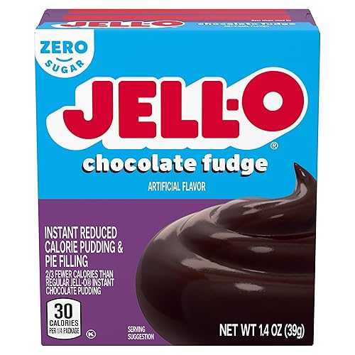 JELL-O チョコレート ファッジ シュガーフリー & ファットフリー インスタント プディング & パイ フィリング ミックス (1.4 オンス ボックス) 24 個パック Jell-O Chocolate Fudge Sugar Free & Fat Free Instant Pudding & Pie Filling