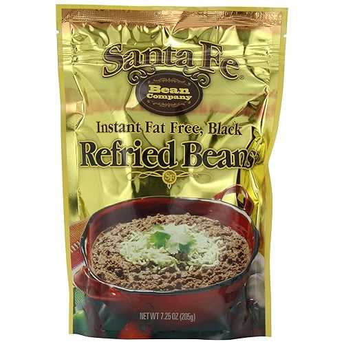 Santa Fe Bean Company インスタント無脂肪ブラック リフライド ビーンズ 7.25 オンス (8 個パック) インスタント ブラック ビーン リフライド ビーンズ。オールナチュラル。食物繊維が豊富。無脂肪; グルテンフリー Santa Fe Bean Company Instant