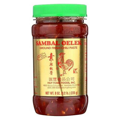 サンバルオレックチリペースト - 8オンス (24個パック) Huy Fong Sambal Oelek 06107 Ground Fresh Chili Paste 8 Oz (Pack of 24), Made of Chilies with No Other Additives Such as Garlic or Spices for a More Simpler Taste