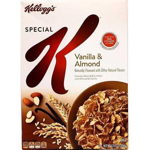 ケロッグ スペシャル K シリアル、バニラ アーモンド、12.4 オンス (4 個パック) Kellogg's Special K Cereal, Vanilla Almond, 12.4 Ounce (Pack of 4)