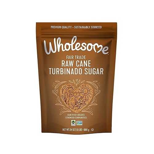 Wholesome Sweeteners 生の砂糖、24 オンス (6個入り) Wholesome Sweeteners 24-Ounce Raw Cane Turbinado Cane Sugar, Fair Trade, Non GMO, Gluten Free & Vegan, 6 Pack