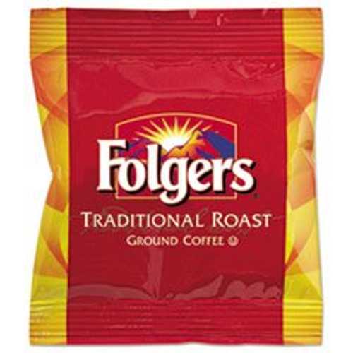 フォルジャーズ グラウンド コーヒー フラクション パック、トラディショナル ロースト、2オンス、42/カートン Folgers Ground Coffee Fraction Packs, Traditional Roast, 2oz, 42/carton