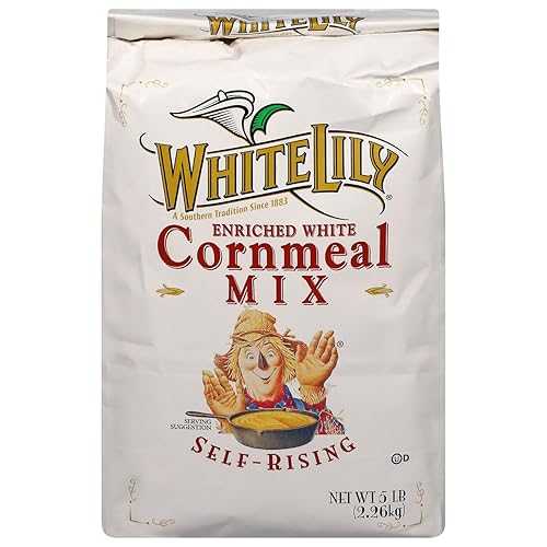 ホワイト リリー エンリッチド ホワイト セルフライジング コーンミール ミックス バッグ、5 ポンド White Lily, White Self-Rising Cornmeal Mix, 80 Ounce