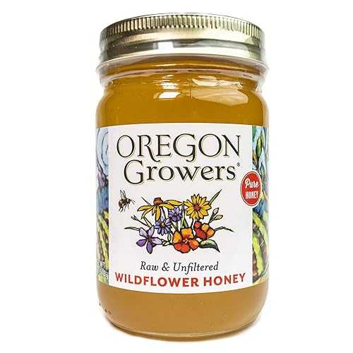 オレゴン グロワーズ & シッパーズ、ハニー ワイルドフラワー、18 オンス Oregon Growers Wildflower Honey - Raw Unfiltered Pacific Northwest Honey, Organic, Gluten Free, Pure & Natural Raw Honey, Subtle Flavors & Natural Enzy
