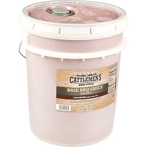 Cattlemen's スモーキーベース BBQ ソース、5 ガロン Cattlemen's Smoky Base BBQ Sauce, 5 gal - One 5 Gallon Jug of Customizable Smoky Barbecue Sauce Base for Chefs, Ideal for Ribs, Briskets, Wings and More