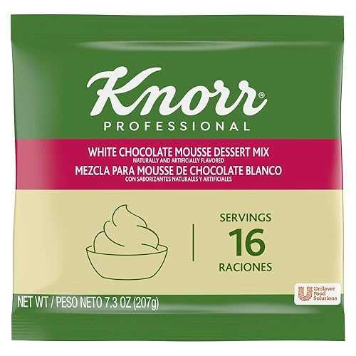 Knorr プロフェッショナル ホワイト チョコレート ムース デザート ミックス 7.3 オンス、10 個パック Knorr Professional White Chocolate Mousse Dessert Mix 7.3 oz(Pack of 10)