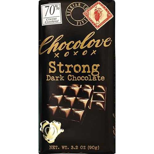 Chocolove Strong Dark Chocolate 70% (12 Bars) 3.20 Ounces