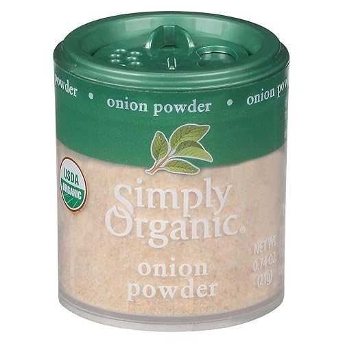 Simply Organic Onion, White Powder, Certified Organic, Kosher, Mini Spices | 0.74 Ounce (Pack of 6)