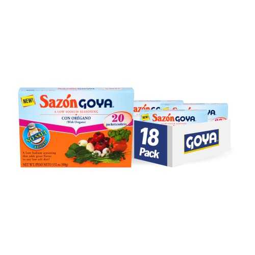 Goya Foods Saz・・n シーズニング ナチュラル & コンプリート、無塩、3.52 オンス (18 個パック) Goya Foods Saz・・n Seasoning Natural & Complete, No Salt, 3.52 Ounce (Pack of 18)