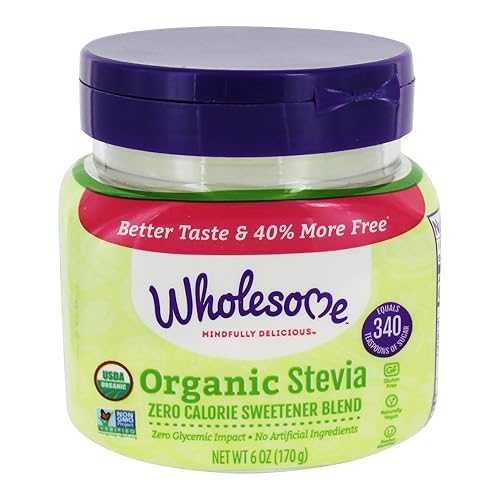 Wholesome Mindfully Delicious Organic Stevia Spoonable Sweetener, 6 Ounce (Pack of 6)