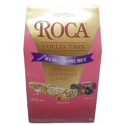28オンスROCAコレクション、アーモンド、ダーク、シーソルトキャラメル Brown & Haley 28 oz ROCA Collection, Almond, Dark, Sea Salt Caramel