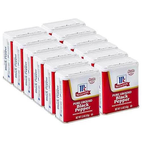 マコーミック ピュア グラウンド ブラックペッパー、1.5 オンス (12 個パック) McCormick Pure Ground Black Pepper, 1.5 oz (Pack of 12)