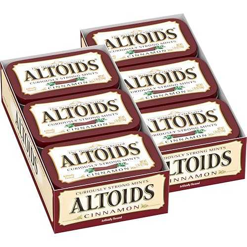 ???? ??? ??? ?? ?? ??? ?? ??, 50?? ? (12? ?) ALTOIDS Classic Cinnamon Hard Candy Breath Mints Bulk, 1.76 oz Tin (Pack of 12)
