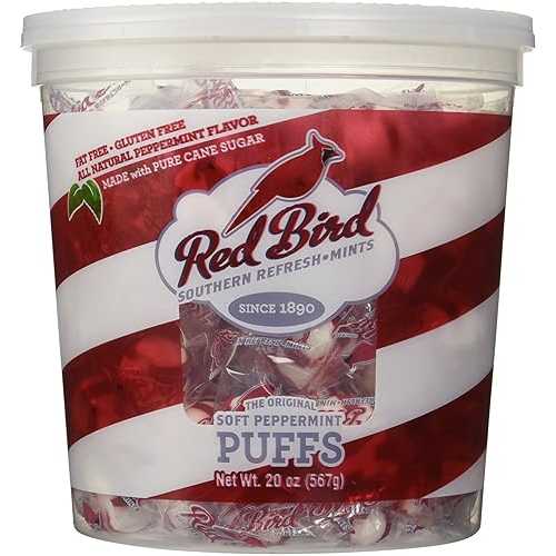 レッドバード ペパーミント パフ 18 オンス タブ (オリジナル バージョン) Red Bird Peppermint Puffs 18 oz tub (Original Version)