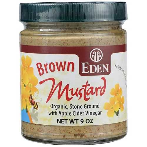 Eden Foods マスタード、オグ、ブラウン、ガラス、9 オンス (6 個パック) Eden Foods Mustard, Og, Brown, Glass, 9-Ounce (Pack of 6)