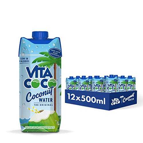 Vita Coco - Pure Coconut Water (500ml x 12) - Naturally Hydrating - Packed With Electrolytes - Gluten Free - Full Of Vitamin C & Potassium