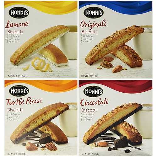 Nonni's Biscotti Variety - (Cioccolati, Limone, Originali, Turtle Pecan), 6.8 Oz (Pack of 4)