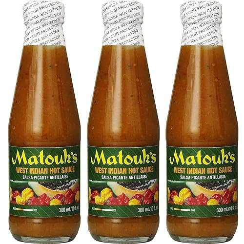 Matouk's West Indian Hot Sauce Salsa Picante 10 Ounce (Pack of 3)