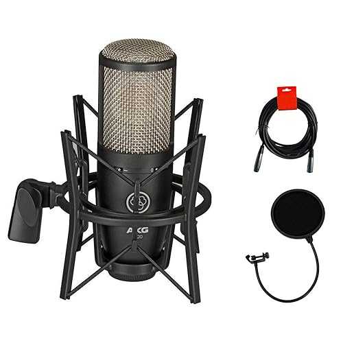 AKG Project Studio P220 Large Diaphragm Condenser Microphone With Pop Filter and XLR To XLR Cable 30,194円