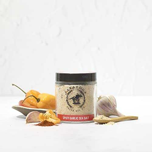サラトガ オリーブ オイル カンパニー スパイシー ガーリック シー ソルト Saratoga Olive Oil Co. Saratoga Olive Oil Company Spicy Garlic Sea Salt