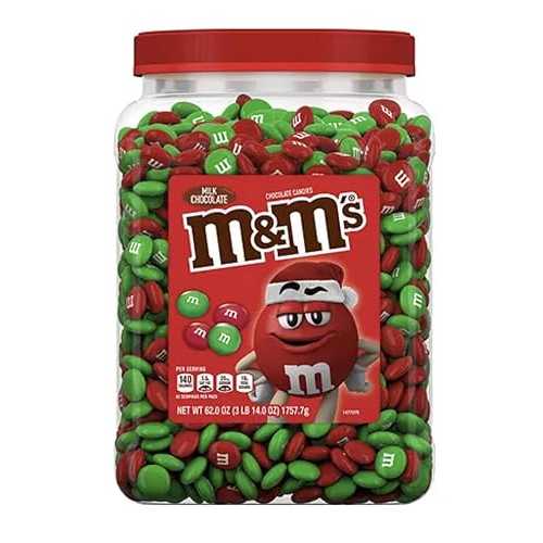 M&M's チョコレート キャンディー クリスマス エディション パントリーサイズ、62 オンス M&M's Chocolate Candies Christmas Edition Pantry-Size, 62 Ounces