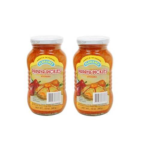 フローレンスパパイヤピクルス アチャラ 340g 2パック Florence Papaya Pickles Atchara 340g, 2 Pack
