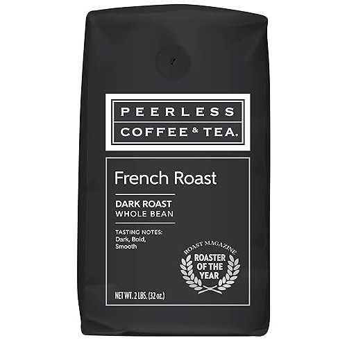 Peerless、フレンチ ロースト、ダーク ロースト全豆コーヒー、2 ポンド Peerless Coffee & Tea Peerless, French Roast, Dark Roast Whole Bean Coffee, 2 Pounds