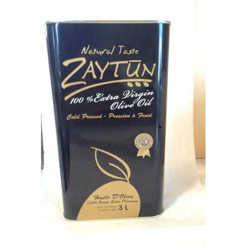 Zaytun エクストラバージン オリーブオイル 3 リットル 101.4fl オンス Zaytun Extra Virgin Olive Oil 3 Liters 101.4fl Oz