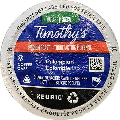 Timothys Timothy's Decaf Colombian Single Serve Cups for Keurig Brewers, 50 count (Packaging May Vary)