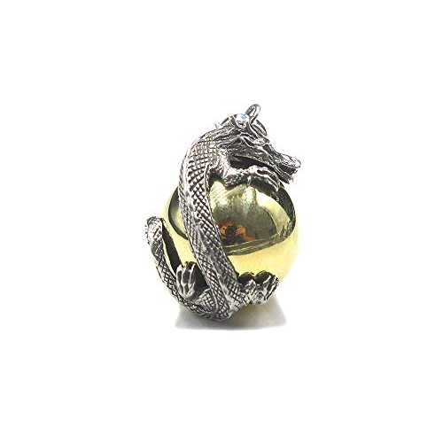 スターリングシルバー ドラゴン ハーモニー ボール チャイム ペンダント、ハーモニー ボーラ ネックレス Kartini Studio Sterling Silver Dragon Harmony Ball Chime Pendant, Harmony Bola Necklace