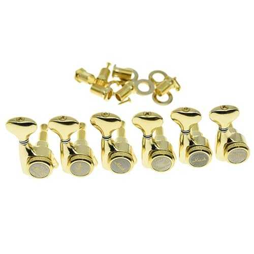 KAISH 18:1 Gear Ratio Guitar Locking Tuners Machine Heads Guitar Locking Tuning Keys Pegs for Strat/Tele/LP/SG most Electric or Acoustic Guitars Gold