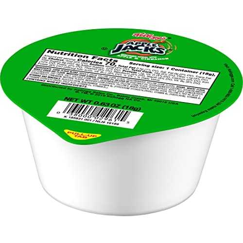 Kellogg's Apple Jacks、朝食用シリアル、0.63オンス (96個) Kellogg's Apple Jacks, Breakfast Cereal, .63oz (96 Count)
