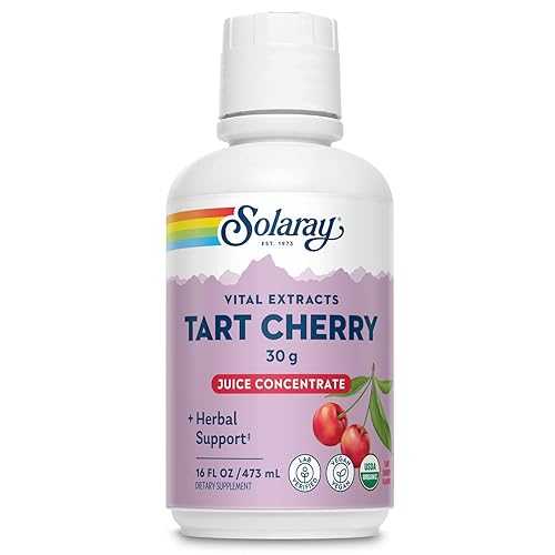 ???? ??? ?? ?? 100% ?? ??? | ??? ?? ?? ? ?? ?? | 16? ??? | 473.18ml Solaray Organic Tart Cherry Juice Concentrate, 100% Juice Concentrate from Organic Tart Cherries, Healthy Uric Aci