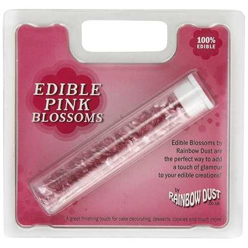 食用キラキラスプリンクル: ピンクの花 Rainbow Dust Edible Glittery Sprinkles: Pink Blossoms