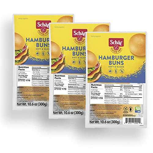 Schar グルテンフリーハンバーガーバンズ 10.6オンス 3パック - 12ロール Sch・・r Schar Gluten Free Hamburger Buns 10.6oz 3 Pack - 12 Rolls