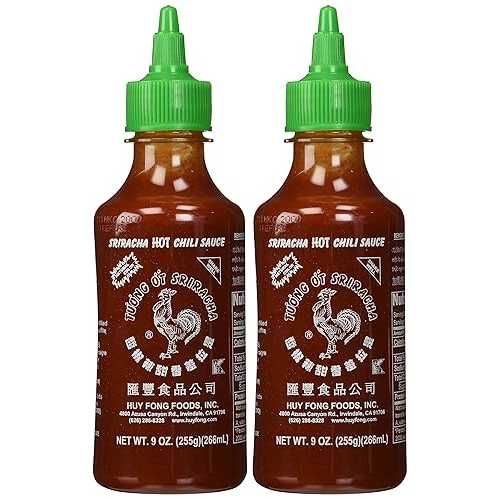 Huy Fong, Sriracha Hot Chili Sauce, 9 Ounce Bottle (2 Pack)