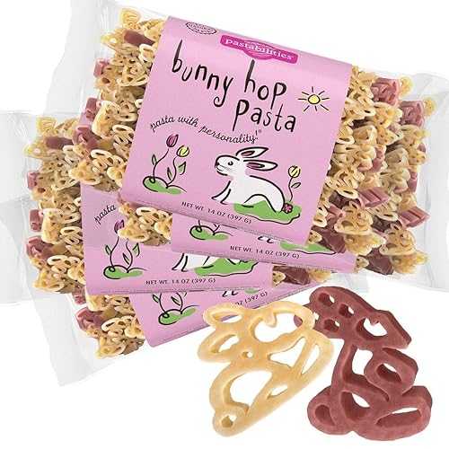 Pastabilities Fun Shaped Pasta for Kids - Bunny Hop Pasta - Easter Animal Theme, Non-GMO Natural Wheat Pasta, All-Natural, Kosher Certified, Made in the USA, (4 Pack,14 Oz)