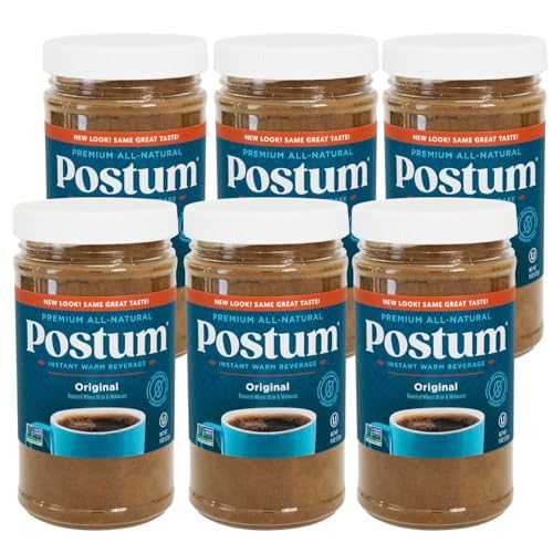 Postum Coffee Substitute Original (6x8oz) | Coffee Alternative Caffeine Free with Roasted Wheat Bran & Molasses | Natural, Non-GMO, Vegan Coffee Replacement Drink | Gourmet & Pantry Pack 22,642円