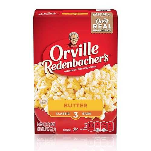 Orville Redenbacher's Orville Redenbacher’s Microwave Popcorn, Butter Flavor, 3g Fiber Per Serving, Movie Night Supplies, 3.29 oz., 3-Count (12 Boxes)