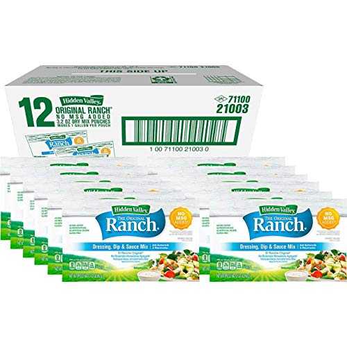 Hidden Valley、オリジナルバターミルクランチ、MSG不使用、グルテンフリー、ドライミックス、1ガロン（12個） Hidden Valley, Original Buttermilk Ranch, No MSG, Gluten-Free, Dry Mix, 1 Gallon (12 Count)