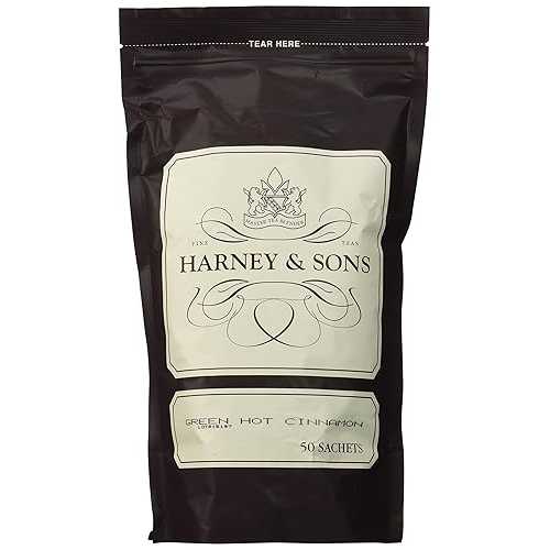Harney & Sons Bag of Sachets, Green Hot Cinnamon Spice 50 Count